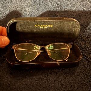 Coach Gold-Tone Glasses with Black Case